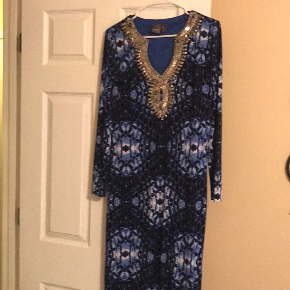 Looks New XS / S Muse Blue Water Maxi Dress 👗